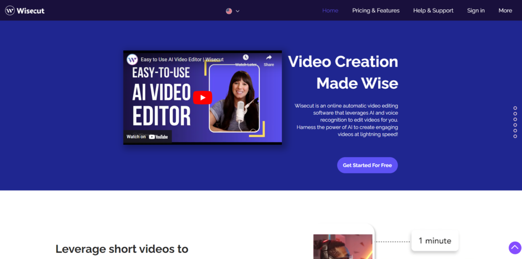 wisecut home page
