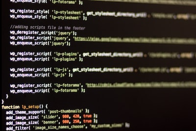 Backend code of a website